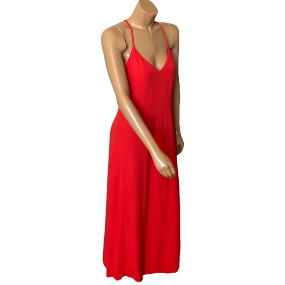 Wilfred Red Maxi Dress Size 12 - Picture 5 of 6